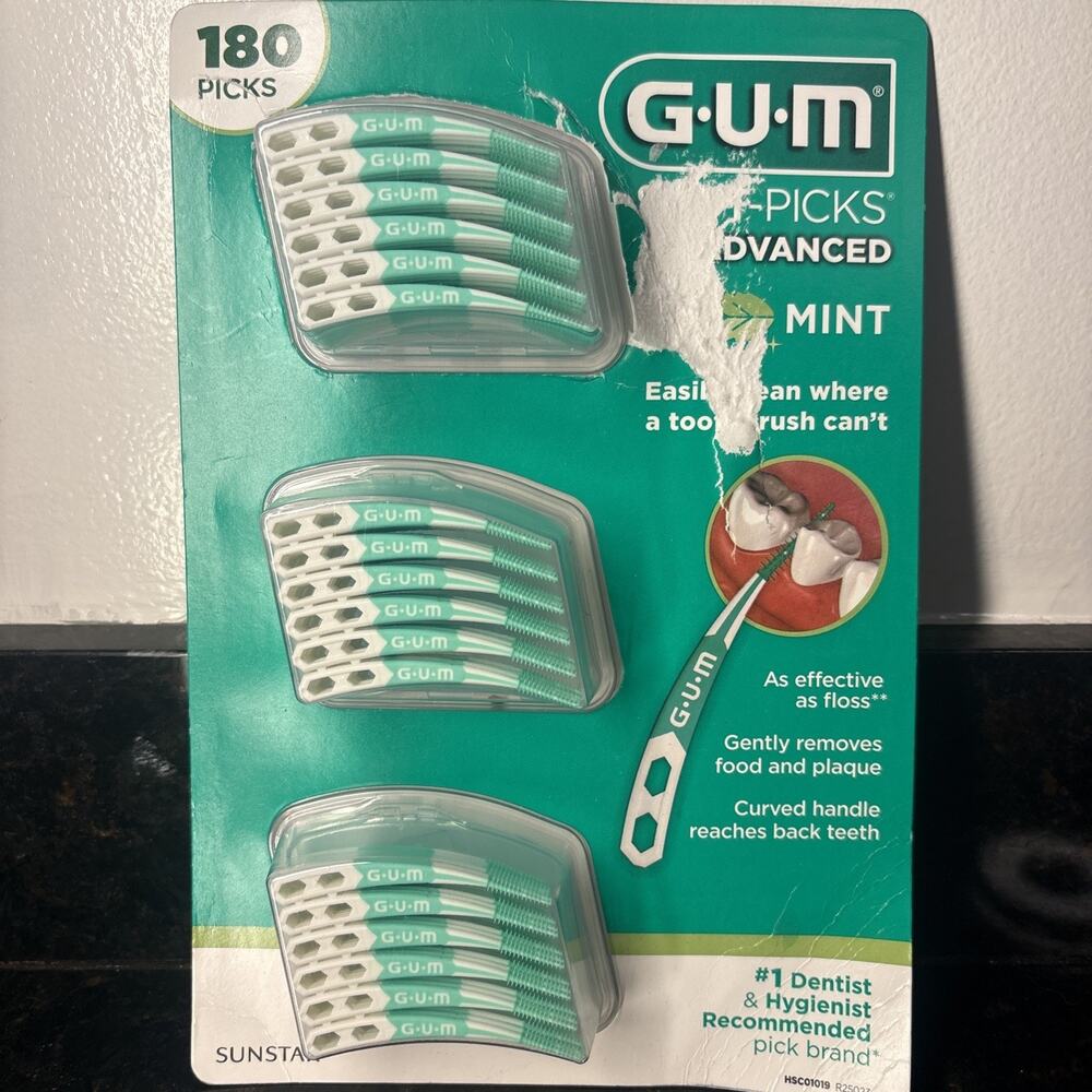 Gum Soft Picjs Advanced Mint , 180 Pcs, Made In GERMANY